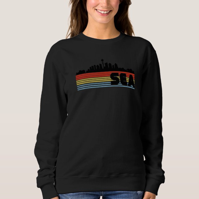 Sudadera SEA Seattle Retro Rainbow Strike City (Anverso)