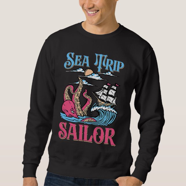 Sudadera Sea Trip Sailor Sea Boat Navigation Sailing (Anverso)