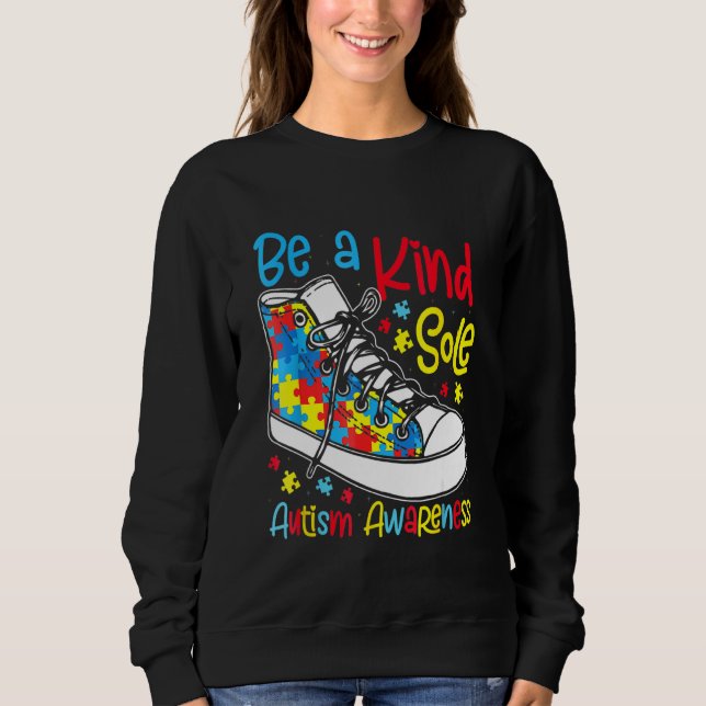 Sudadera Sea un poco simple autismo Conciencia Pieza de rom (Anverso)