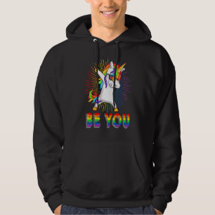 Sudadera Sea Usted Lgbt Unicorn Lesbiana Gay Unicorn Dabbin