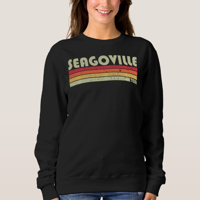 Sudadera Seagoville Tx Texas Funny City Home Roots Retro 7 (Anverso)