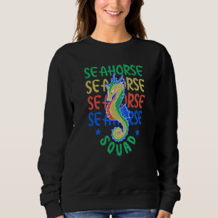 Sudadera Seahorse Squad Ironic Cita Cute Sea Animal