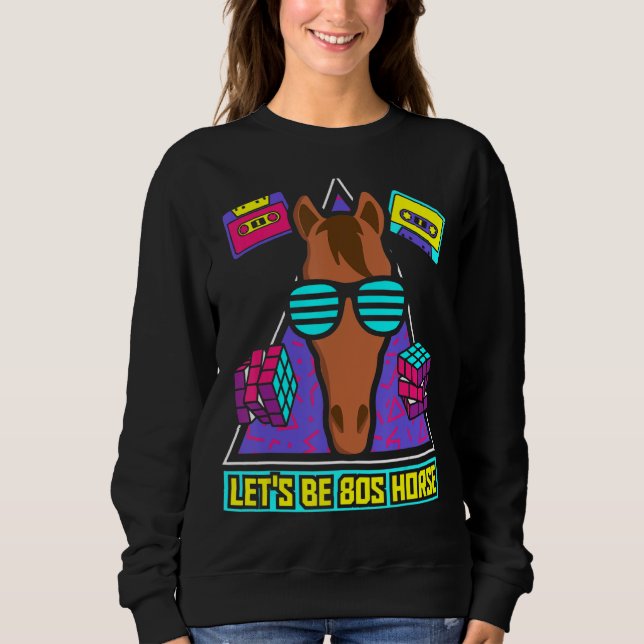 Sudadera Seamos caballos de los 80 (Anverso)