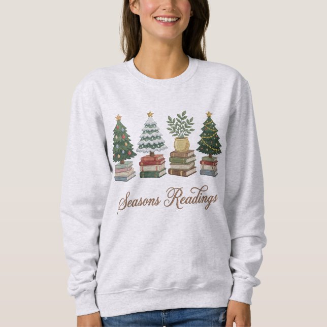 Sudadera Season’s Readings Christmas Book Lover Sweatshirt (Anverso)