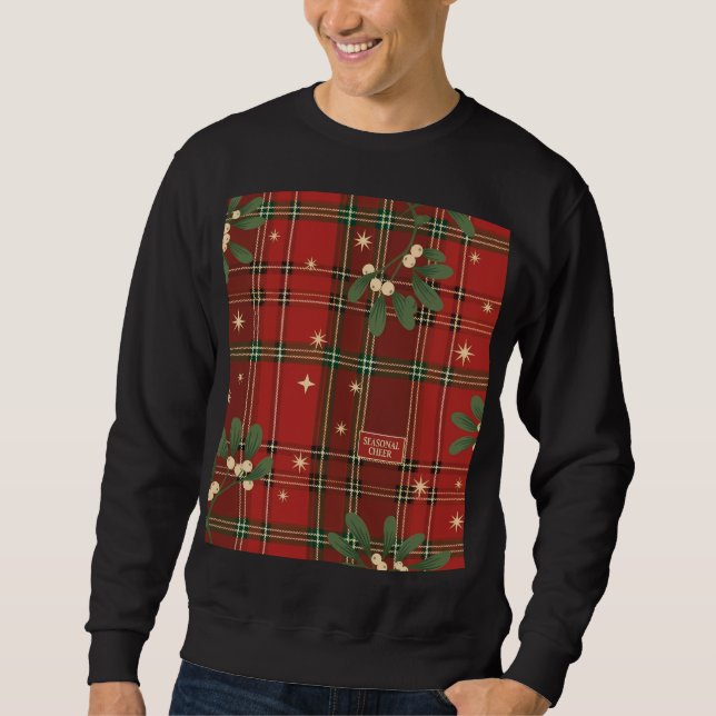 Sudadera Seasonal Cheer (2) Tartan Christmas Pattern (Anverso)