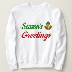 Sudadera Seasons Greetings Bells Navidades guion rojo verde