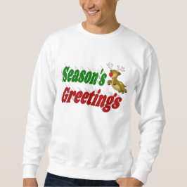 Sudadera Seasons Greetings Tipografía de Navidades de renos