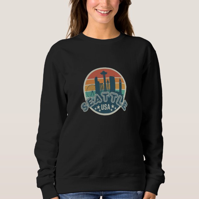 Sudadera Seattle Gifts Seattle Space Needle USA Washington (Anverso)