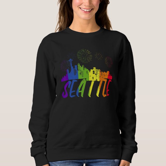 Sudadera Seattle Pride Skyline  Pride Parade Seattle (Anverso)