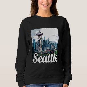 Sudadera Seattle Skyline Cityscape Souvenirs Seattle Washin