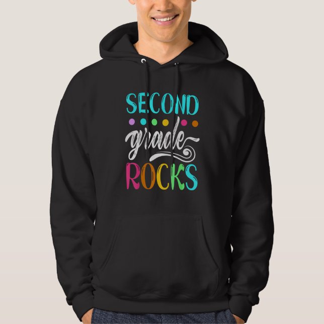 Sudadera Second Grade Rocks Shirt Team 2nd Grade Teacher Ki (Anverso)