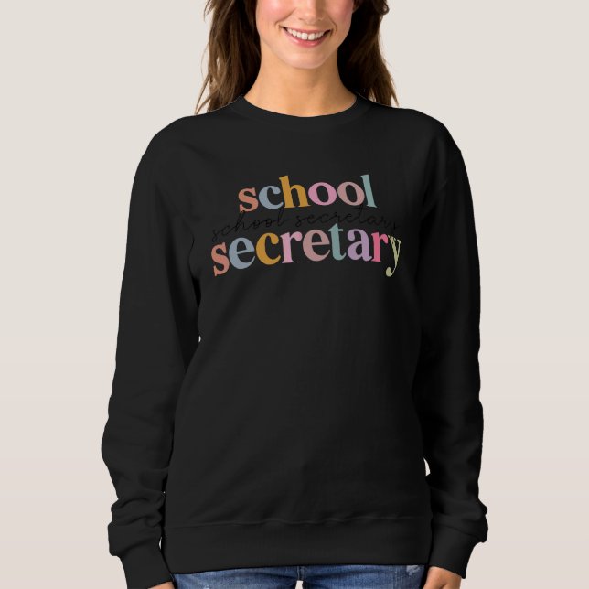 Sudadera Secretaria Escolar  Equipo de Oficina Asistente Ad (Anverso)