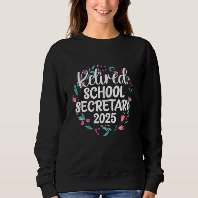 Sudadera Secretario de la Escuela Jubilada 2025 Orgulloso J (Anverso)