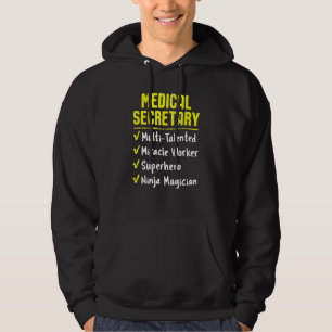 Sudadera Secretario Médico Miracle Worker Superhero Ninja
