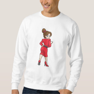 Sudadera Secretario vestido con tacones altos