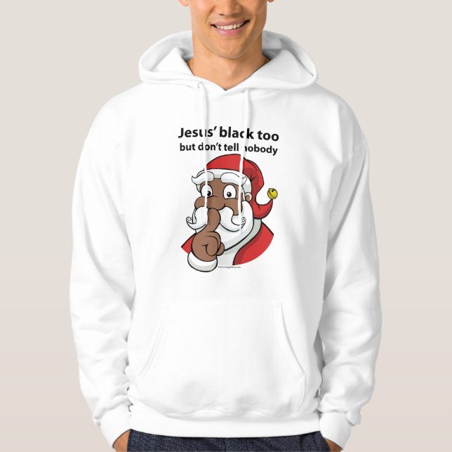 Sudadera Secreto de Papá Noel Negro - Hoodie (Anverso)