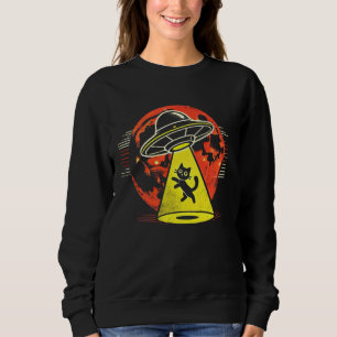 Sudadera Secuestro Alien Cat Funny Retro OVNI Encuentro Cie