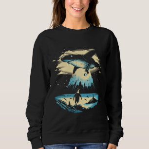 Sudadera Secuestro alienígena pingüino nave extraterrestre