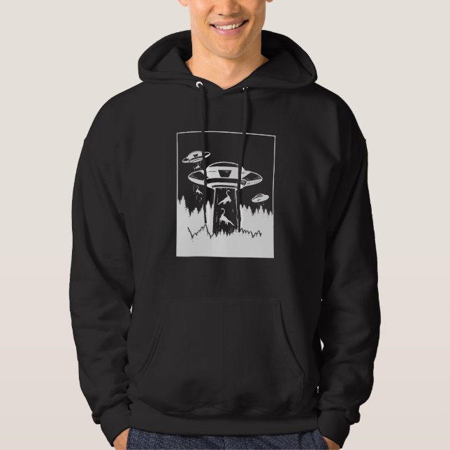 Sudadera Secuestro de dinosaurios Alien SciFi UFO Extraterr (Anverso)