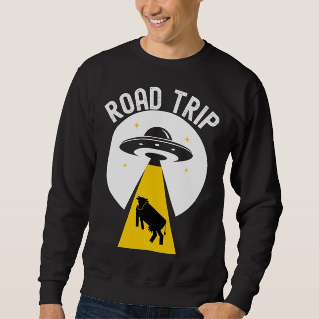 Sudadera Secuestro de vaca alienígena OVNI nave espacial Vi (Anverso)