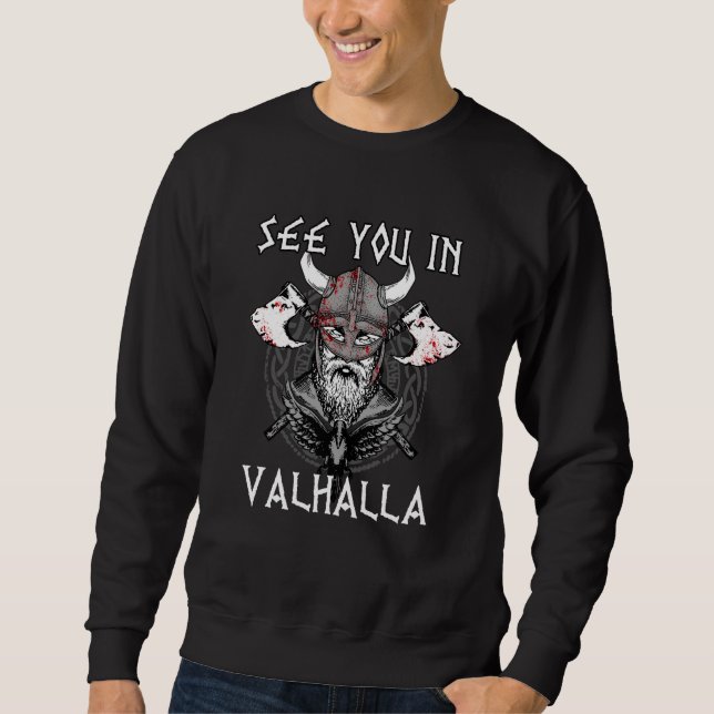 Sudadera See you in Valhalla Nordic Viking Mythology  13 (Anverso)