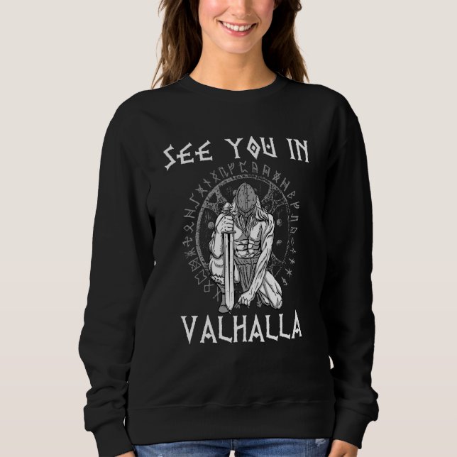 Sudadera See you in Valhalla Nordic Viking Mythology  4 (Anverso)