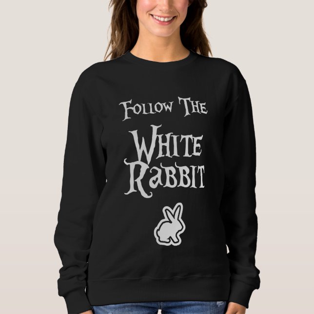 Sudadera Seguir al Conejo Blanco (Anverso)