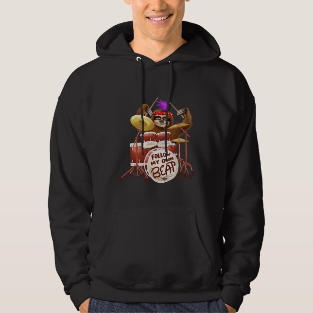 Sudadera Seguir mi propia música de Beth Sloth Cute (Anverso)