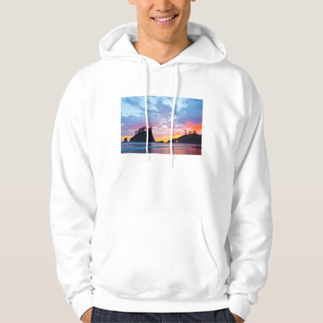 Sudadera Segunda playa al atardecer, Washington (Anverso)