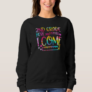 Sudadera Segundo Grado De Tie Dye Aquí Vengo Maestra Estudi