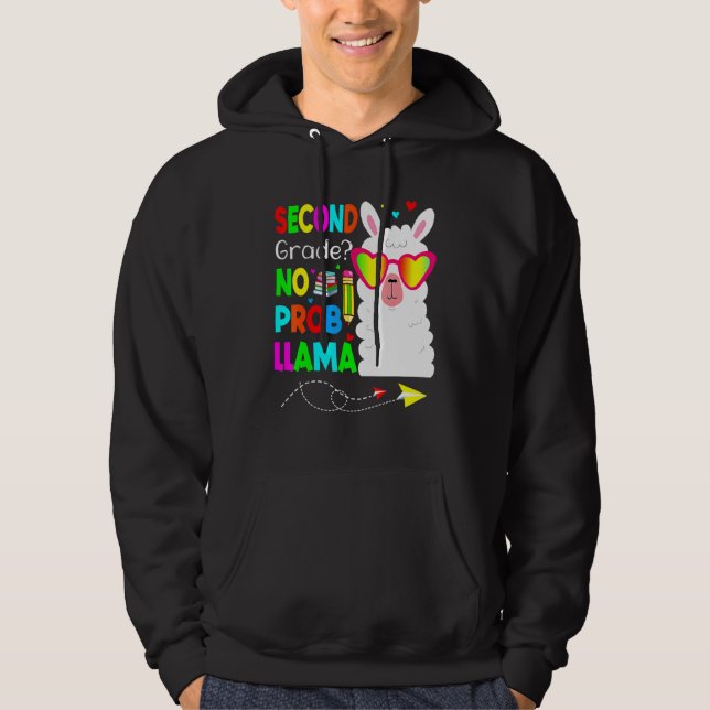 Sudadera Segundo Grado Sin Prob Llama Maestro Estudiante De (Anverso)
