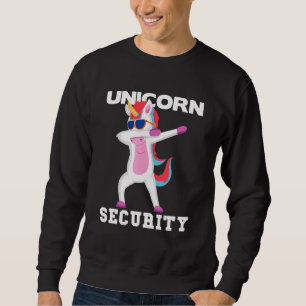 Sudadera Seguridad de unicornio usando vidrio para amor de
