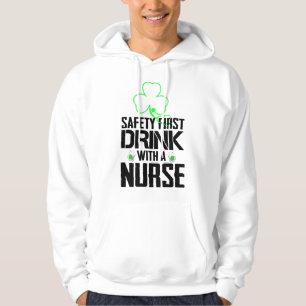 Sudadera Seguridad Primera Bebida Con Una Cerveza Enfermera