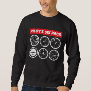 Sudadera Seis aviaciones de los instrumentos del vuelo del