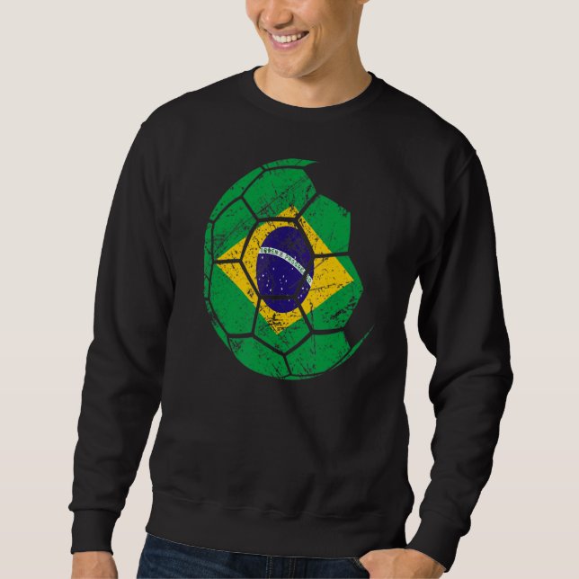 Sudadera Selección de fútbol de Brasil apoya la bandera del (Anverso)