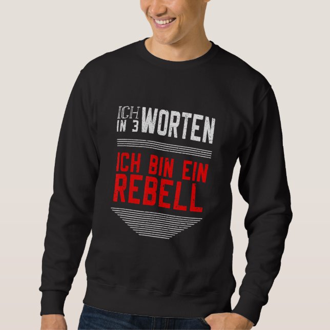 Sudadera Self Ironie Ich Bin Ein Rebel Vintage (Anverso)