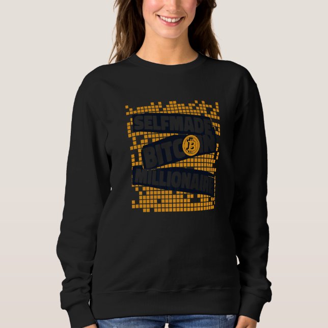 Sudadera Self made Bitcoin Millionaire Blockchain Crypto Bi (Anverso)