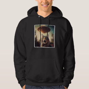 Sudadera Selfie de gato con OVNIs Alien OVNIs Extraterrestr