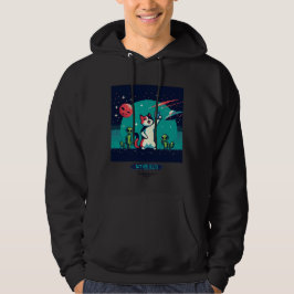 Sudadera Selfie de OVNI de gato: Arte Pixel #18
