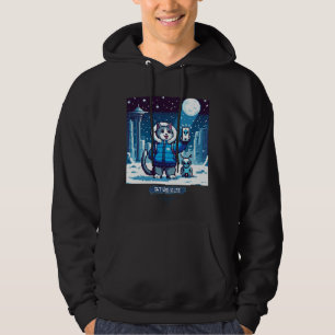 Sudadera Selfie de OVNI de gato: Arte Pixel #21