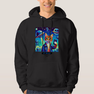 Sudadera Selfie de OVNI de gato: Arte Pixel #29