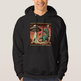 Sudadera Selfie de OVNI Dino: Pánico de la Vintage (capucha
