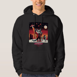 Sudadera Selfie de OVNIS: Pixel Art #23 (Gato Rojo)