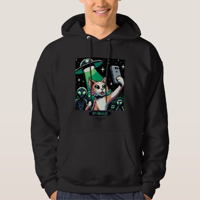 Sudadera Selfie de OVNIS: Pixel Art #8 (Anverso)