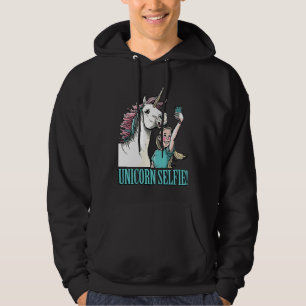 Sudadera Selfie de Unicornio Adorable Chica de Caballo Mági