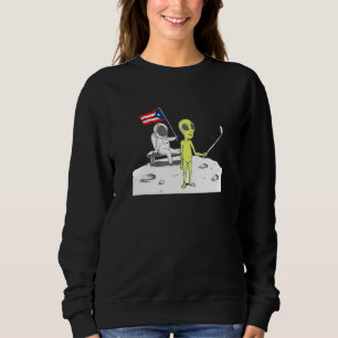 Sudadera Selfie espacial Boricua estilo retro Alien Selfie