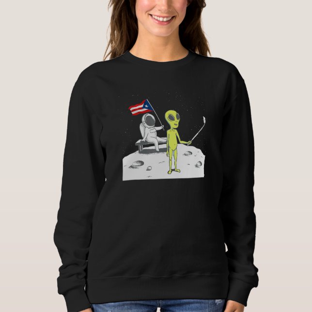 Sudadera Selfie espacial Boricua estilo retro Alien Selfie (Anverso)