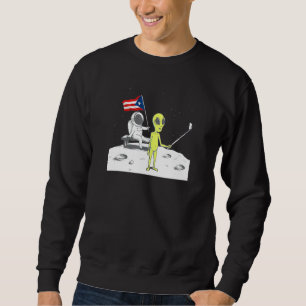 Sudadera Selfie espacial Boricua estilo retro Alien Selfie