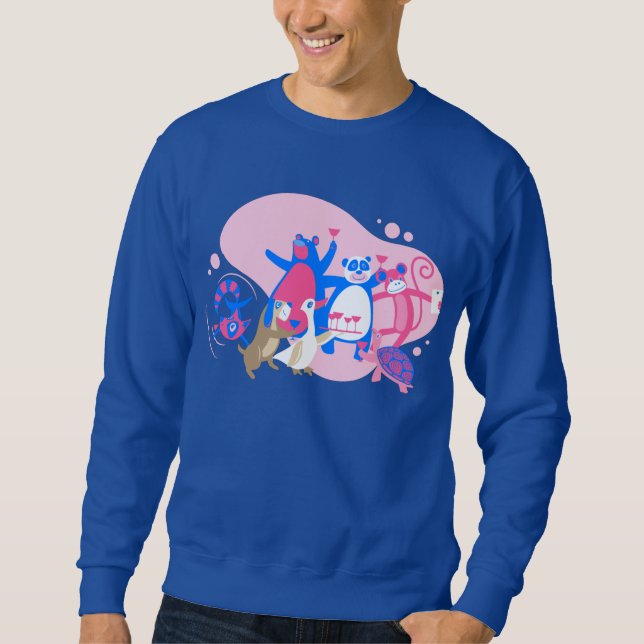 Sudadera selfie kawaii, fiesta animal, divertido (Anverso)