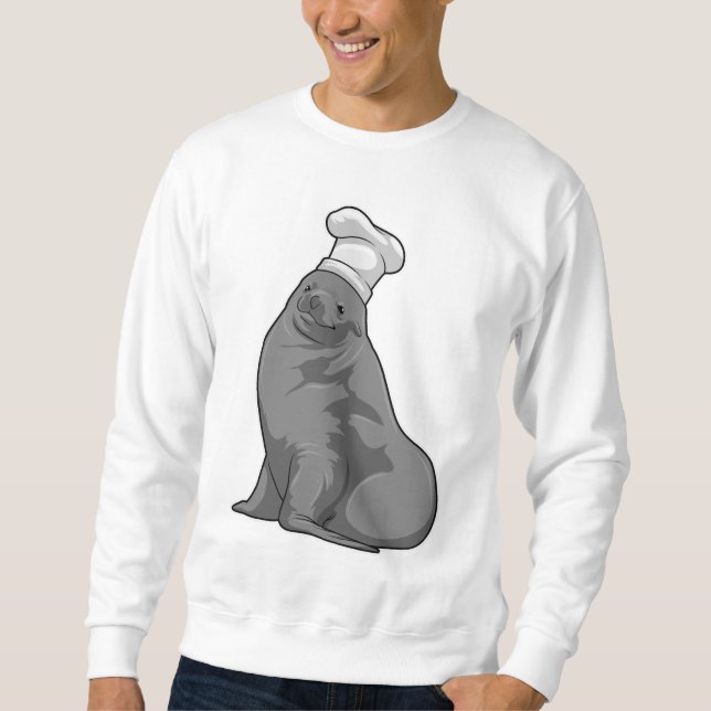 Sudadera Sellar como cocinar con el gorra del chef (Anverso)